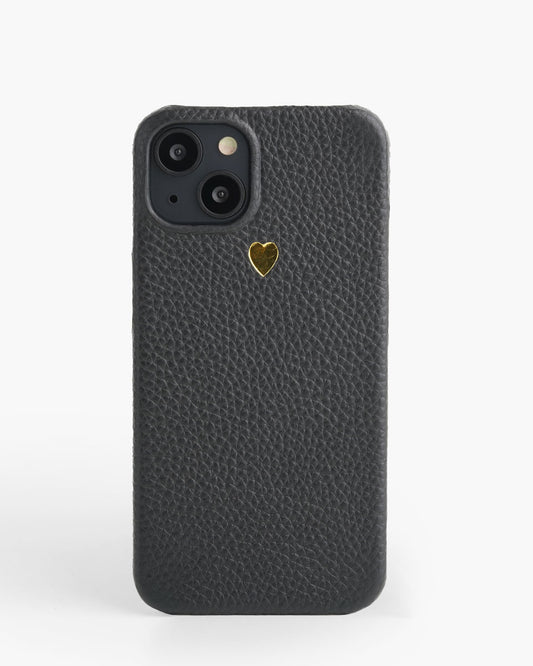 Genuine Black Pebble Leather Iphone case