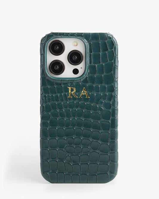 Genuine Emerald Green Personalised iphone case