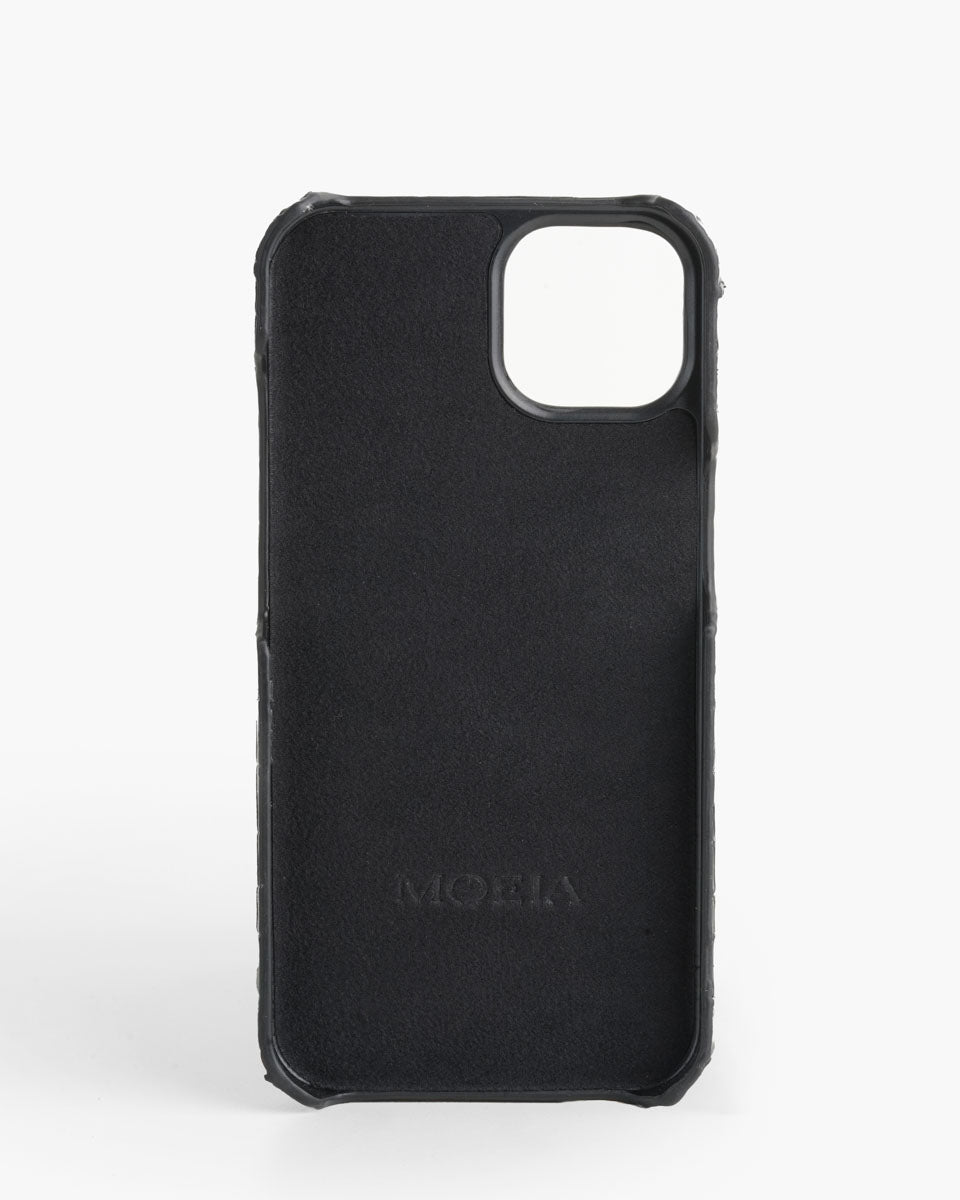 Genuine Black Pebble Leather Iphone case